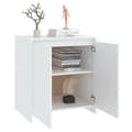 Miniatyrbilde 6 av 10: vidaXL Skjenk hvit 70x41x75 cm konstruert tre