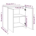 Miniatyrbilde 10 av 10: vidaXL Skjenk hvit 70x41x75 cm konstruert tre