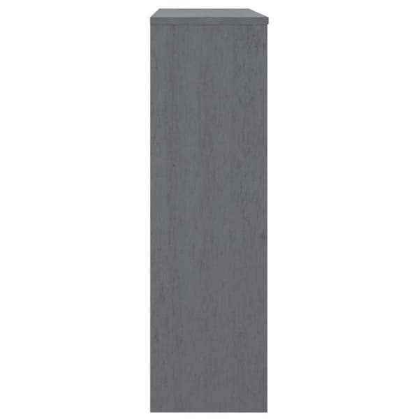 vidaXL Skjenketopp HAMAR mørkegrå 90x30x100 cm heltre furu