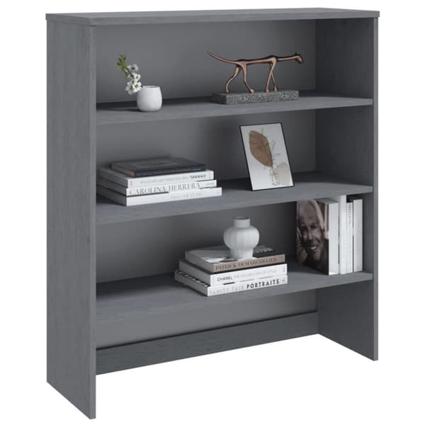 vidaXL Skjenketopp HAMAR mørkegrå 90x30x100 cm heltre furu