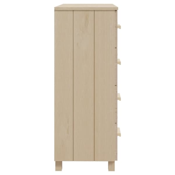 vidaXL skænk HAMAR 79x40x103,5 cm massivt fyrretræ honningbrun