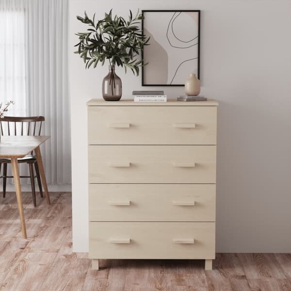 vidaXL skænk HAMAR 79x40x103,5 cm massivt fyrretræ honningbrun