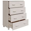 Miniatyrbilde 4 av 10: vidaXL Skjenk HAMAR hvit 79x40x103,5 cm heltre furu