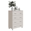 Miniatyrbilde 5 av 10: vidaXL Skjenk HAMAR hvit 79x40x103,5 cm heltre furu