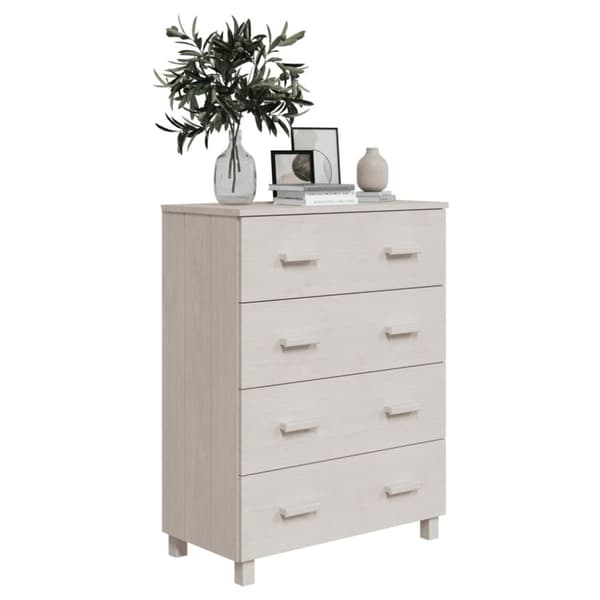 vidaXL Skjenk HAMAR hvit 79x40x103,5 cm heltre furu