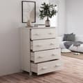 Miniatyrbilde 6 av 10: vidaXL Skjenk HAMAR hvit 79x40x103,5 cm heltre furu