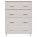 Miniatyrbilde 2 av 10: vidaXL Skjenk HAMAR hvit 79x40x103,5 cm heltre furu
