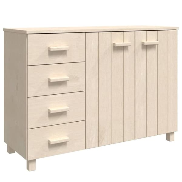 vidaXL Sivupöytä HAMAR hunajanruskea 113x40x80 cm täysi mänty