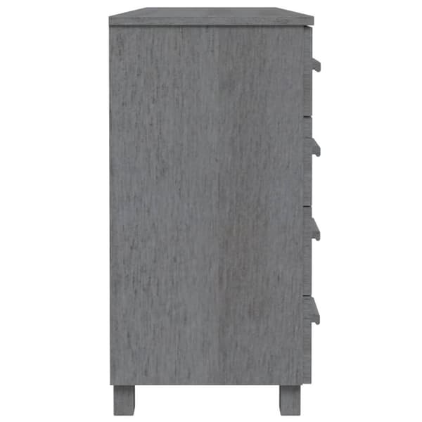 vidaXL Skjenk HAMAR mørkegrå 113x40x80 cm heltre furu