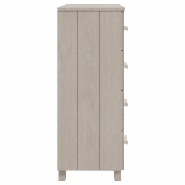 vidaXL Sivupöytä HAMAR valkoinen 79x40x103,5 cm täysi mänty