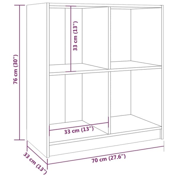 vidaXL skænk 70x33x76 cm massivt fyrretræ