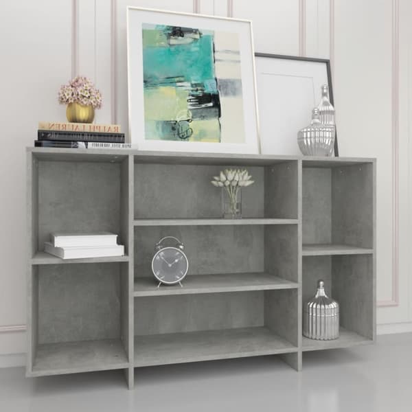 vidaXL Skjenk betonggrå 120x30x75 cm konstruert tre