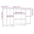 Miniatyrbilde 6 av 8: vidaXL Skjenk betonggrå 120x30x75 cm konstruert tre