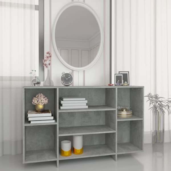 vidaXL Skjenk betonggrå 120x30x75 cm konstruert tre