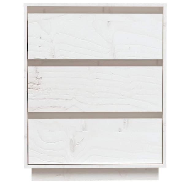 vidaXL Skjenk hvit 60x34x75 cm heltre furu