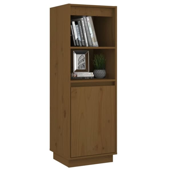 vidaXL Highboard honningbrun 37x34x110 cm heltre furu