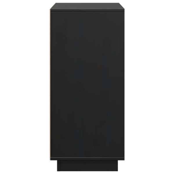 vidaXL skænk 60x34x75 cm massivt fyrretræ sort