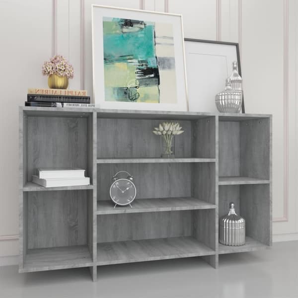 vidaXL Senkki harmaa Sonoma 120x30x75 cm tekninen puu