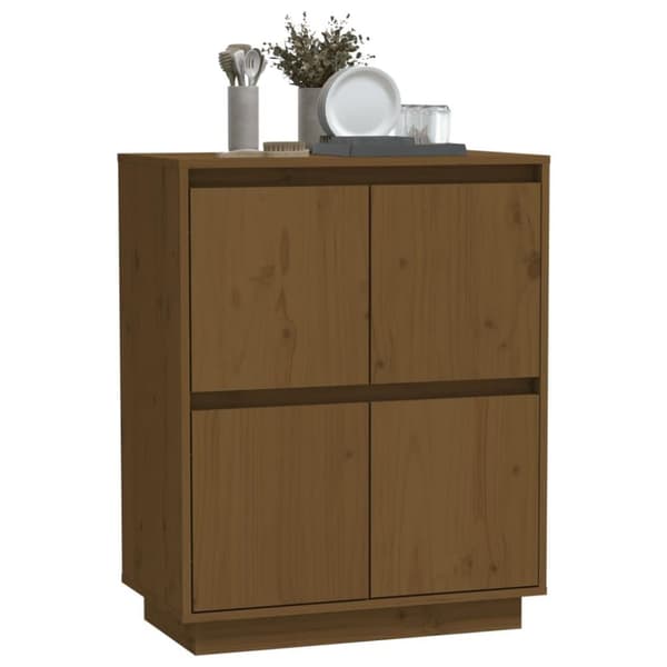 vidaXL Skjenk honningbrun 60x34x75 cm heltre furu