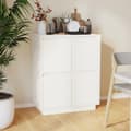 Miniatyrbilde 3 av 11: vidaXL Skjenk hvit 60x34x75 cm heltre furu