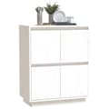 Miniatyrbilde 5 av 11: vidaXL Skjenk hvit 60x34x75 cm heltre furu