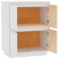 Miniatyrbilde 7 av 11: vidaXL Skjenk hvit 60x34x75 cm heltre furu