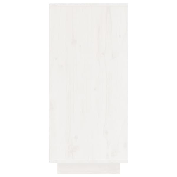 vidaXL Skjenk hvit 60x34x75 cm heltre furu