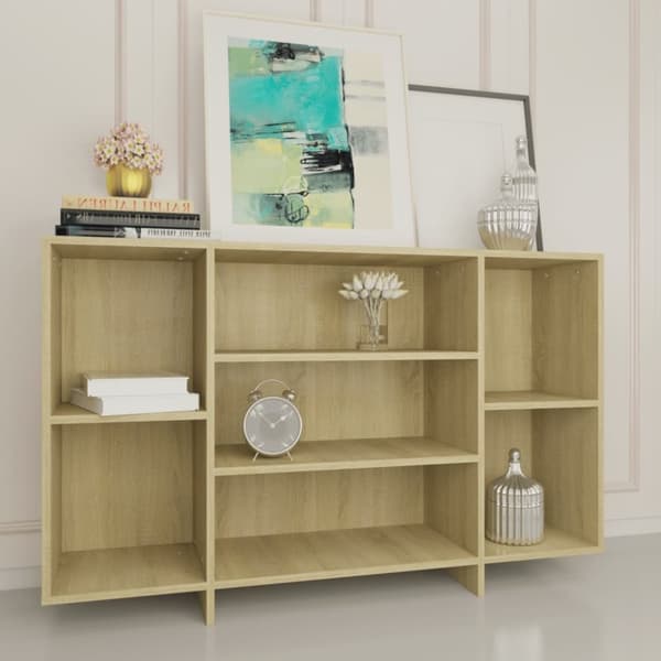vidaXL Skjenk sonoma eik 120x30x75 cm konstruert tre