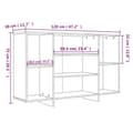 Miniatyrbilde 6 av 8: vidaXL Skjenk hvit 120x30x75 cm konstruert tre
