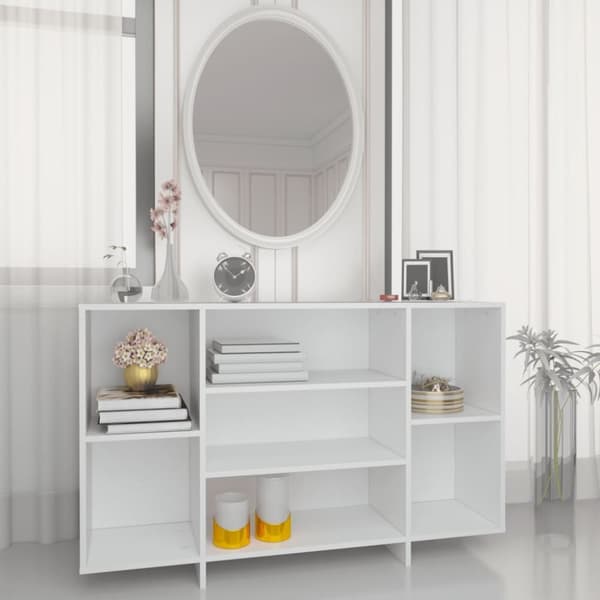 vidaXL Skjenk hvit 120x30x75 cm konstruert tre
