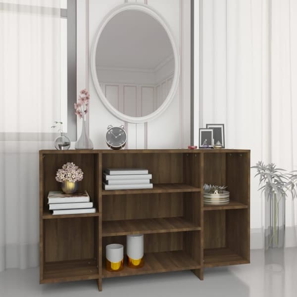 vidaXL Skjenk brun eik 120x30x75 cm konstruert tre