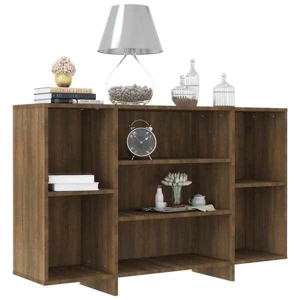 vidaXL Skjenk brun eik 120x30x75 cm konstruert tre