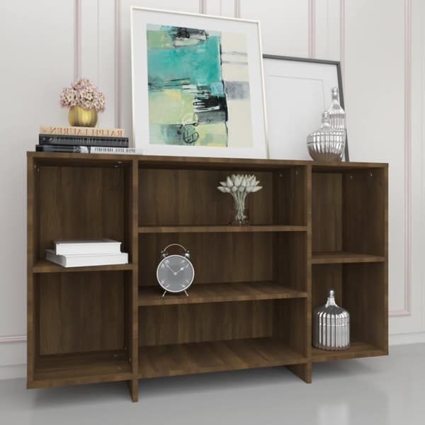 vidaXL skænk 120x30x75 cm konstrueret træ brun egetræsfarve