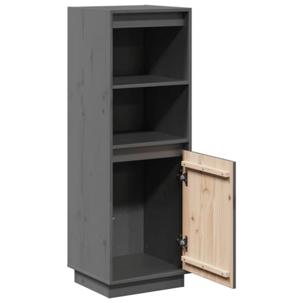 vidaXL Kaappi harmaa 37x34x110 cm täysi mänty