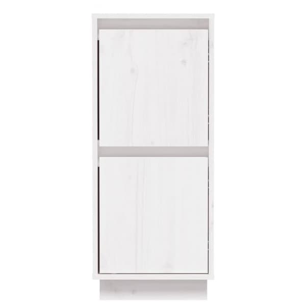 vidaXL skænk 31,5x34x75 cm massivt fyrretræ hvid