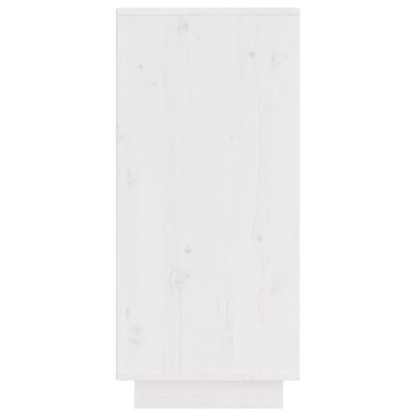 vidaXL skænk 31,5x34x75 cm massivt fyrretræ hvid
