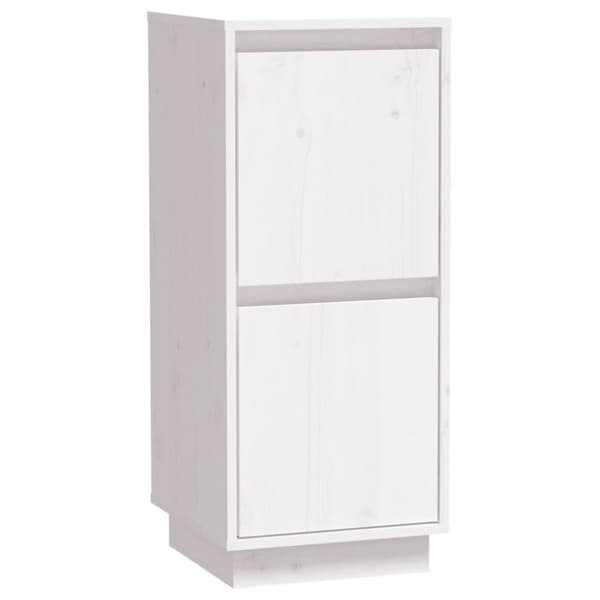 vidaXL skænk 31,5x34x75 cm massivt fyrretræ hvid
