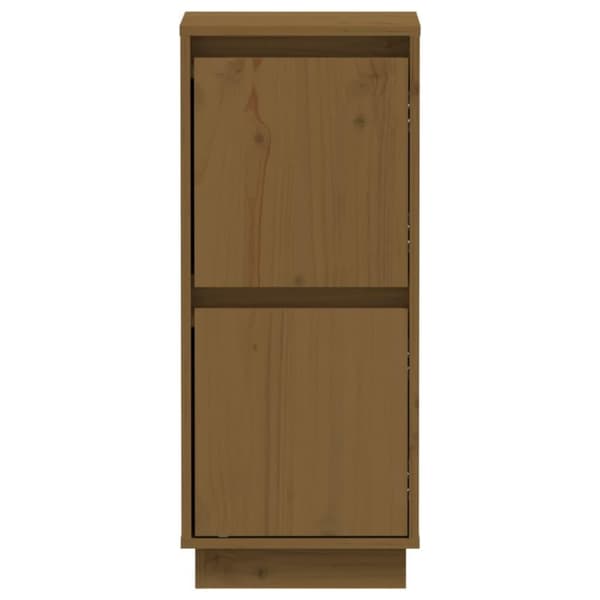 vidaXL skænk 31,5x34x75 cm massivt fyrretræ gyldenbrun