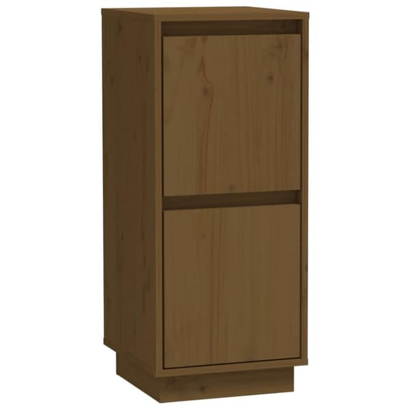 vidaXL skænk 31,5x34x75 cm massivt fyrretræ gyldenbrun