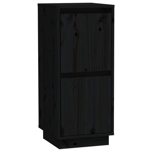 vidaXL Senkit 2 kpl musta 31,5x34x75 cm täysi mänty