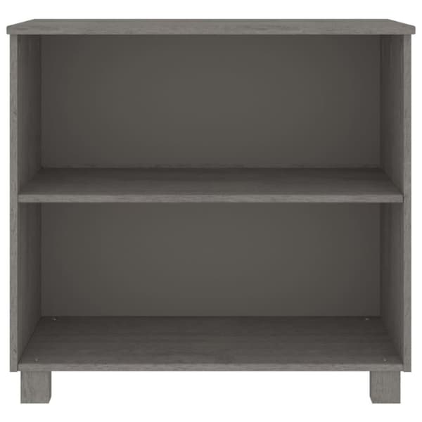 vidaXL Byrå HAMAR ljusgrå 85x35x80 cm massiv furu