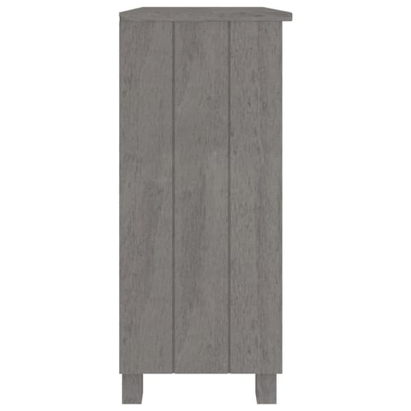 vidaXL Byrå HAMAR ljusgrå 85x35x80 cm massiv furu