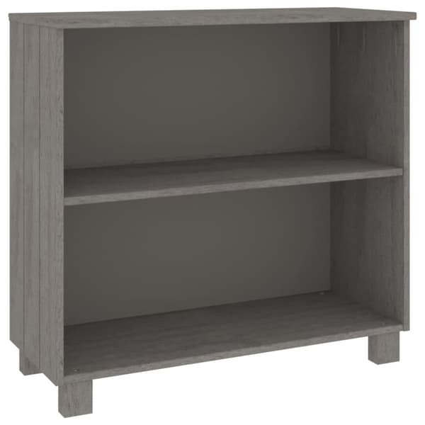vidaXL Byrå HAMAR ljusgrå 85x35x80 cm massiv furu