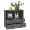 Pikkukuva 3 / 10: vidaXL Sivupöytä HAMAR tummanharmaa 85x35x80 cm täysi mänty