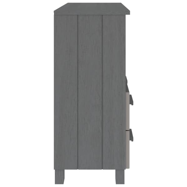 vidaXL Sivupöytä HAMAR tummanharmaa 85x35x80 cm täysi mänty