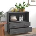 Pikkukuva 2 / 10: vidaXL Sivupöytä HAMAR tummanharmaa 85x35x80 cm täysi mänty