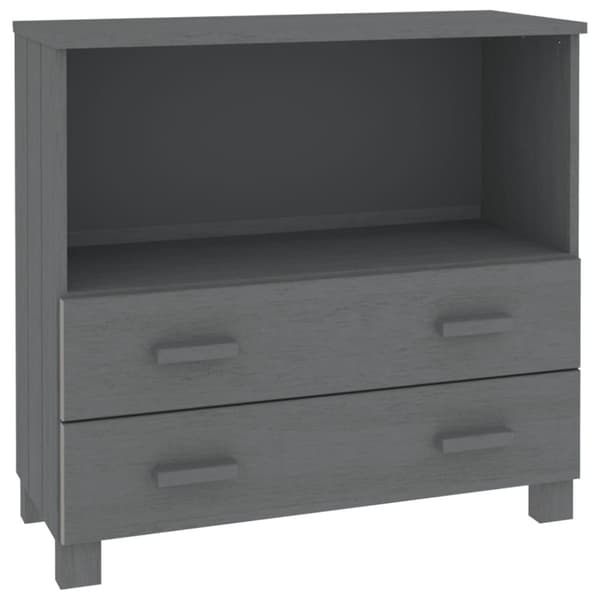 vidaXL Sivupöytä HAMAR tummanharmaa 85x35x80 cm täysi mänty