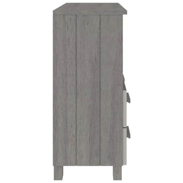 vidaXL Byrå HAMAR ljusgrå 85x35x80 cm massiv furu