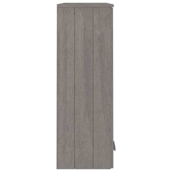vidaXL Skjenketopp HAMAR lysegrå 85x35x100 cm heltre furu