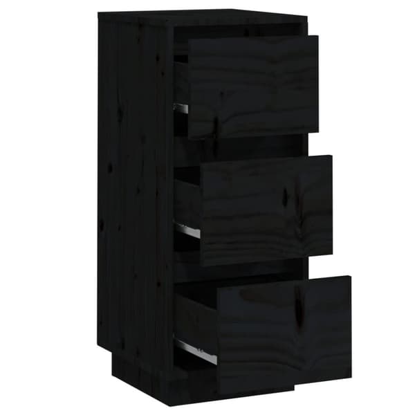 vidaXL Senkit 2 kpl musta 32x34x75 cm täysi mänty